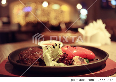 view of the restaurant warm toning view of the restaurant warm toning 23330852