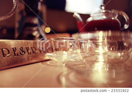 empty table background blur interior of the restaurant empty table background blur interior of the restaurant 23331922