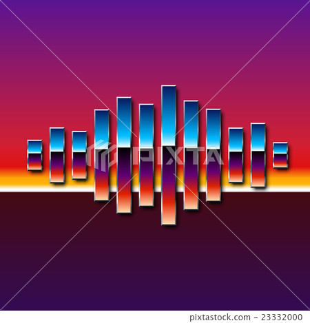 80s styled chrome sound wave 80s styled chrome sound wave 23332000