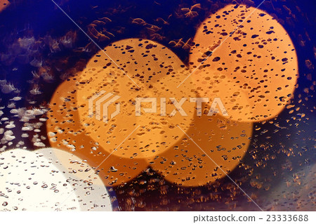 background blur night lights through the glass 23333688