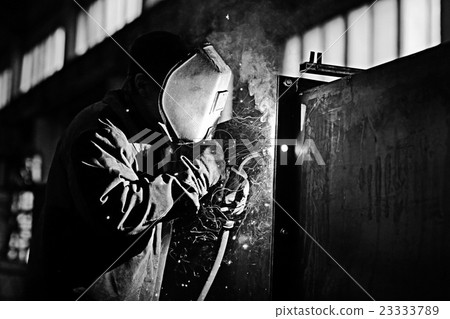 welder working at the factory welder working at the factory 23333789