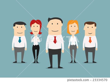 Successful business team with confident leader 23334570