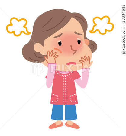 Menopausal hot flashes Illustration 23334682