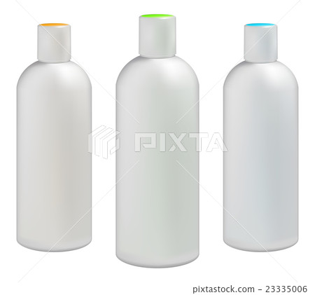 White plastic bottles for cosmetics 23335006