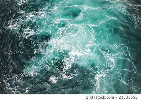 Blue stormy sea water surface background 23335556