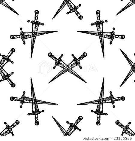 Seamless pattern Crossed swords  23335599