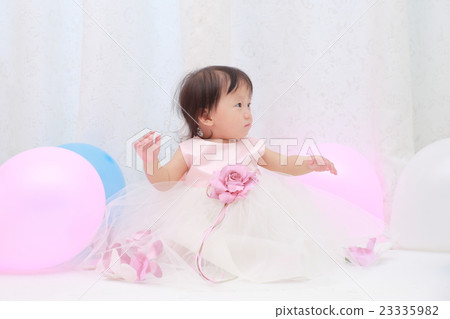 嬰兒連衣裙（嬰兒寶寶派對嬰幼兒童女孩寶寶室內室內白色白色） 23335982