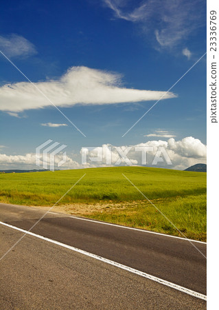 asphalt road in Tuscany hills, asphalt road in Tuscany hills, 23336769