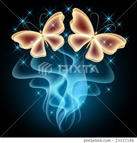 Fireworks and butterflies - Stock Illustration [23337198] - PIXTA