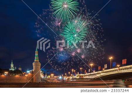 Fireworks over the Moscow Kremlin 23337244