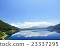 Summer clouds appearing on Lake Motosu lake 23337295