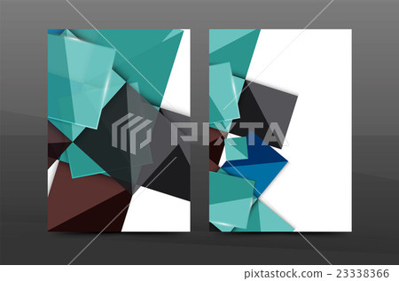 A4 flyer or annual report layout geometric shape 23338366