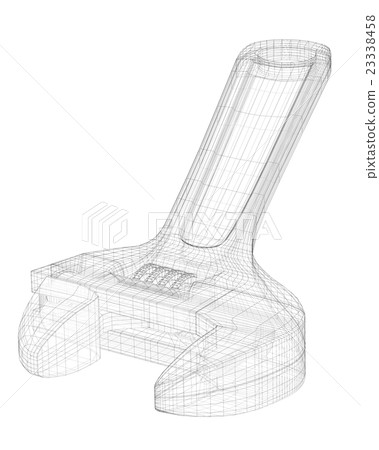 adjustable wrench isolated on a background - Stock Illustration