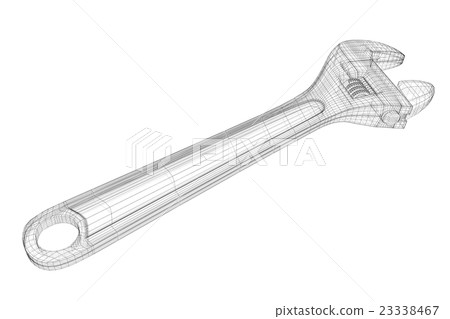 adjustable wrench isolated on a background adjustable wrench isolated on a background 23338467