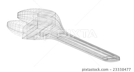 adjustable wrench isolated on a background adjustable wrench isolated on a background 23338477