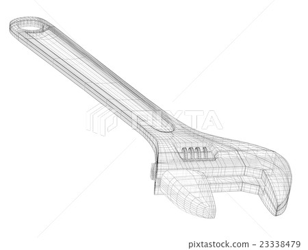 adjustable wrench isolated on a background adjustable wrench isolated on a background 23338479