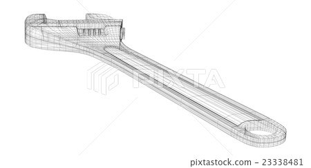 adjustable wrench isolated on a background adjustable wrench isolated on a background 23338481