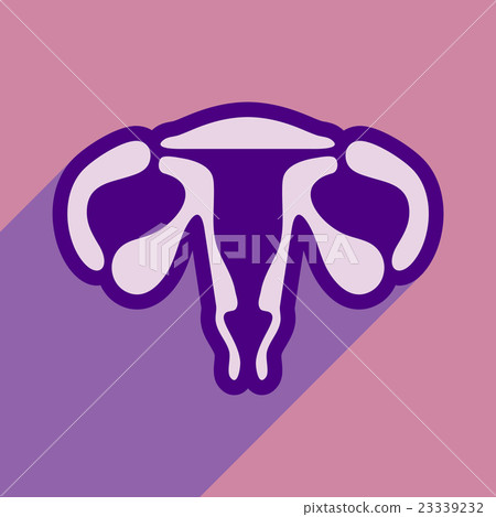 Icon of woman's vagina in flat style 23339232
