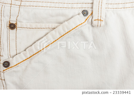 White jeans pocket close-up White jeans pocket close-up 23339441