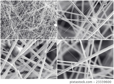 Scientific collage. Crystal in electron microscope Scientific collage. Crystal in electron microscope 23339600