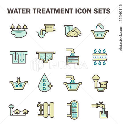Water treatment icon 23340146