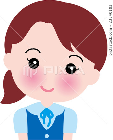 Reception desk Smiling female staff 23340183