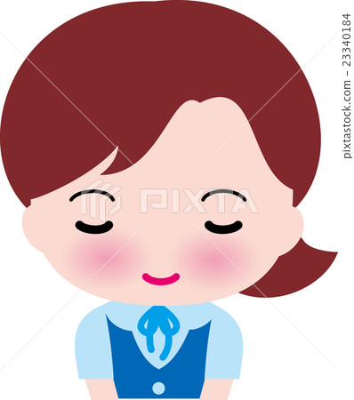 Reception desk Smiley female staff Greetings Reception desk Smiley female staff Greetings 23340184