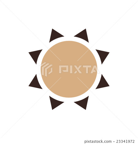 Sun icon vector brown color 23341972