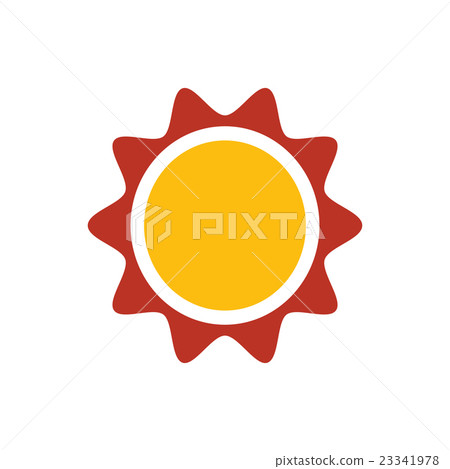 Sun icon design yellow and red color Sun icon design yellow and red color 23341978