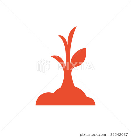 sapling icon orange color sapling icon orange color 23342087