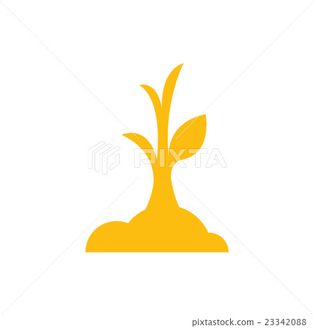 sapling icon yellow 23342088