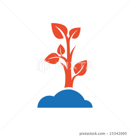 sapling icon design blue and orange sapling icon design blue and orange 23342095