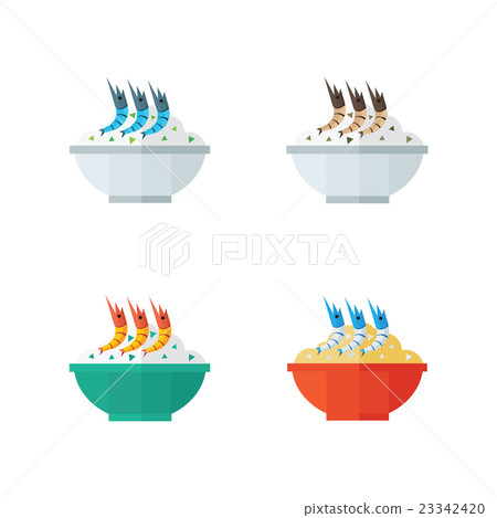 rice and shrimp vector rice and shrimp vector 23342420