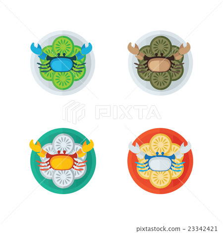 crab and salad vector crab and salad vector 23342421