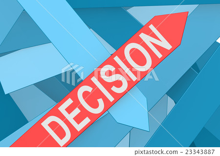 Decision arrow pointing upward 23343887
