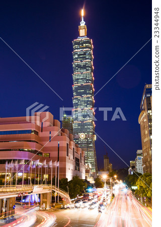 台北101財政局,世界貿易中心夜景 台北101財政局,世界貿易中心夜景 23344948