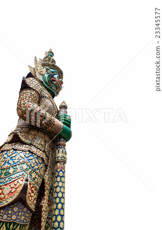 Temple guardian isolated Temple guardian isolated 23345577
