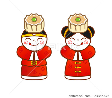 中國傳統服飾的孩子們頭上有舒邁 中國傳統服飾的孩子們頭上有舒邁 23345876
