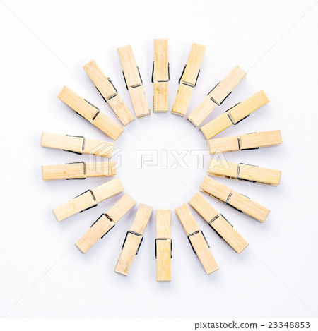 Group of wooden clothespins. Group of wooden clothespins. 23348853