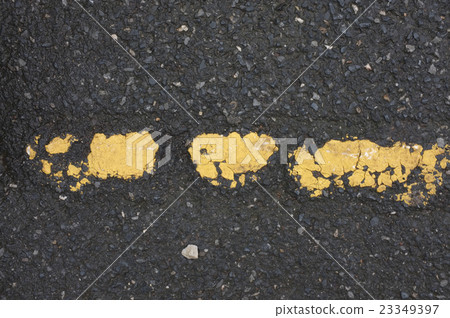 Pale yellow line on the road 23349397