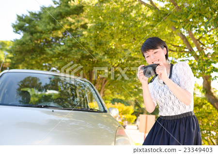 Women in the forest Drive camera girls 23349403