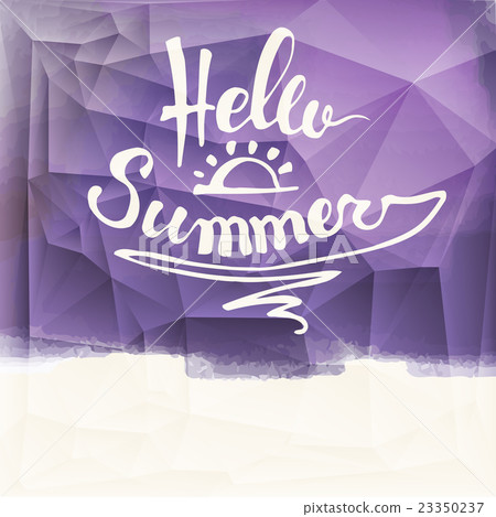 Watercolor watermelons and lettering hello summer 23350237