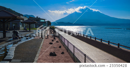 Roadside station with Sakurajima and footbath 23350428