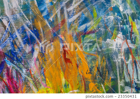 Close up texture and color on canvas 23350431
