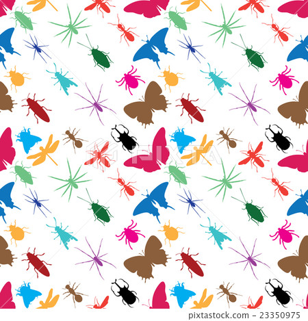 Color Shape insects icons seamless - Stock Illustration [23350975] - PIXTA