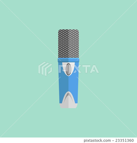 Microphone Design Flat Isolated - Stock Illustration [23351360] - PIXTA