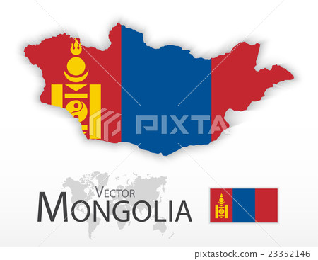 Mongolia ( flag and map ) Mongolia ( flag and map ) 23352146