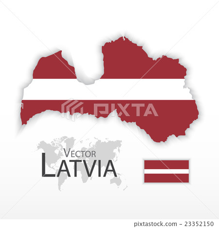 Latvia ( Republic of Latvia ) ( flag and map ) Latvia ( Republic of Latvia ) ( flag and map ) 23352150