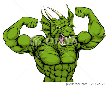 Mean Dragon Mascot Mean Dragon Mascot 23352175