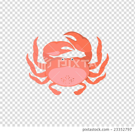 Funny Cartoon Crab 23352797